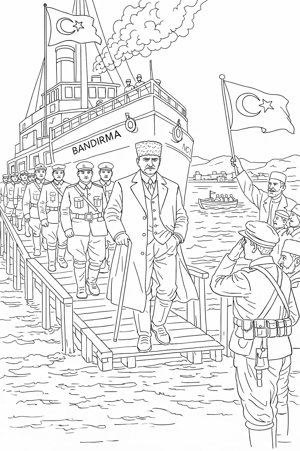 19 Mayıs Atatürkü Anma Gençli ve Spor Bayramı Boyama Sayfası