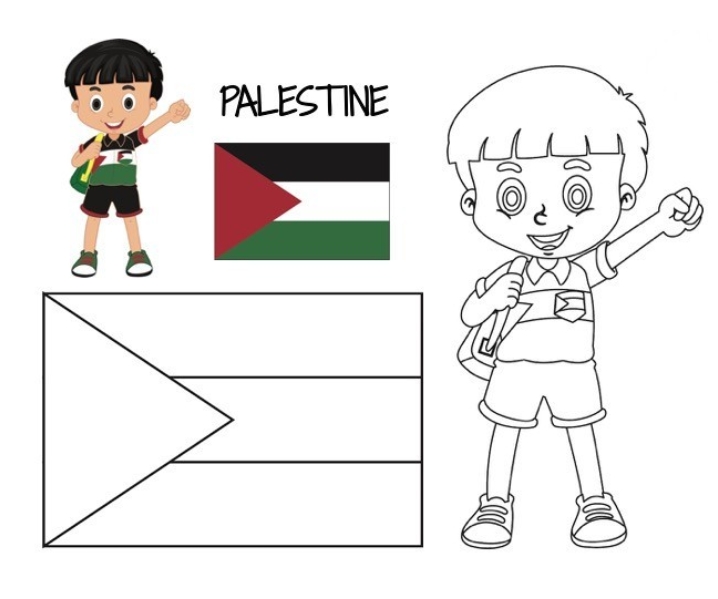 Filistin bayrak boyama