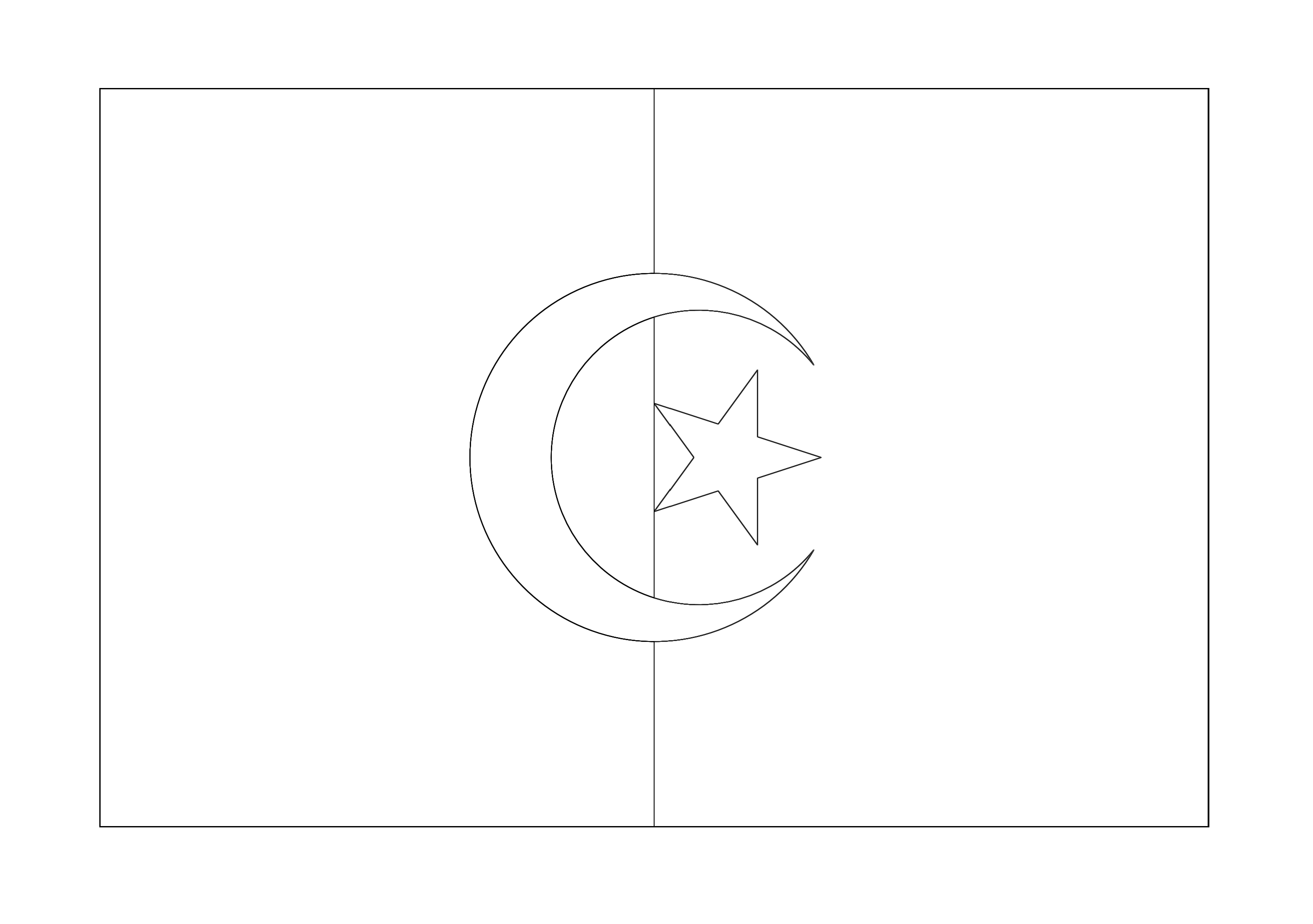 Cezayir Bayrağı Boyama