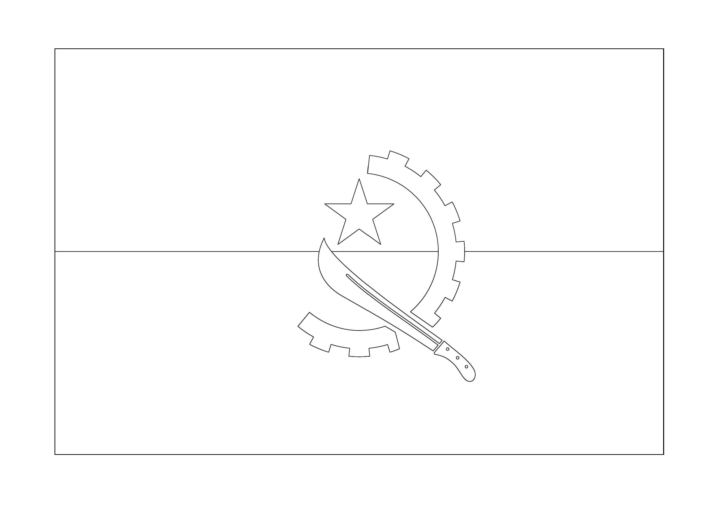 Angola Bayrağı Boyama