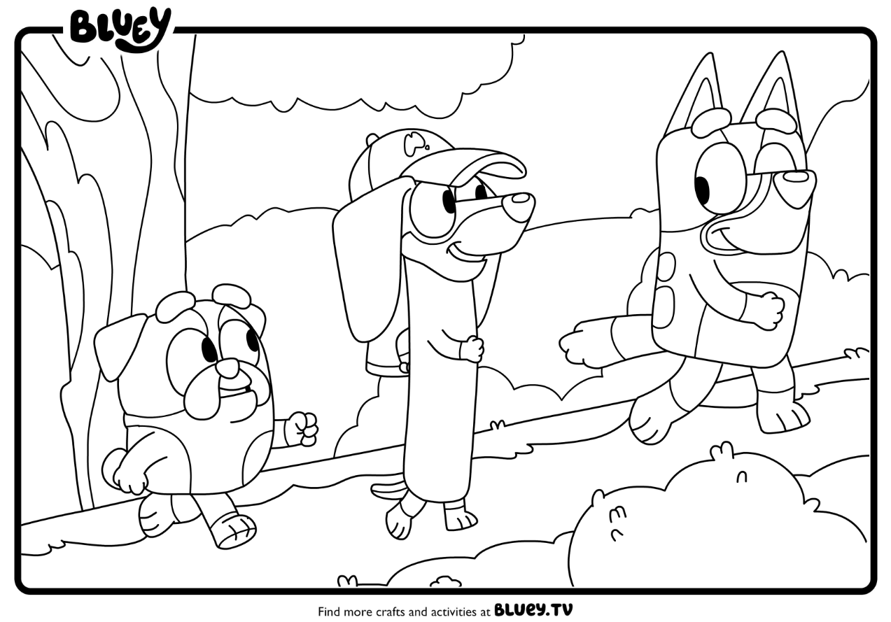 Bluey Boyama Sayfası İndir