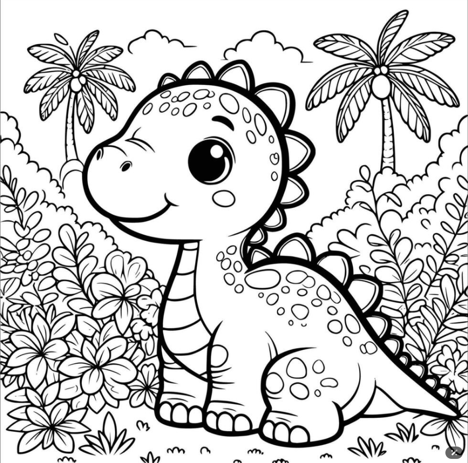 Dinozor Boyama Sayfası