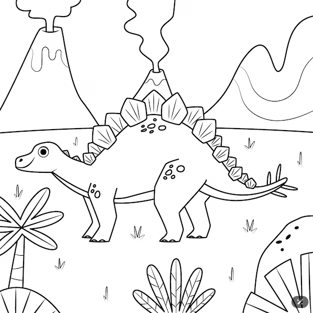 Dinozor Boyama Sayfası