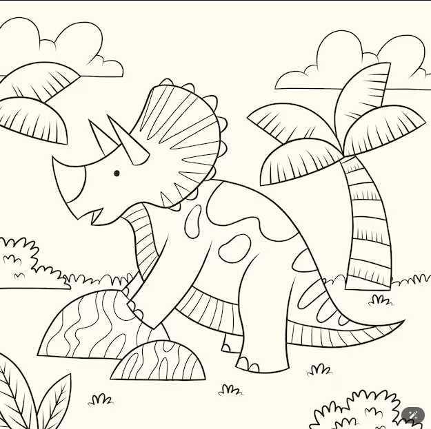 Dinozor Boyama Sayfası