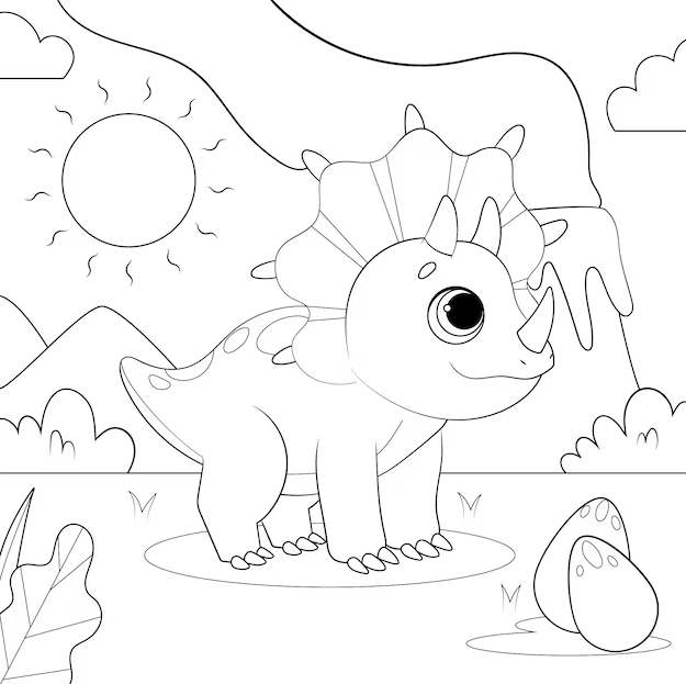 Dinozor Boyama Sayfası