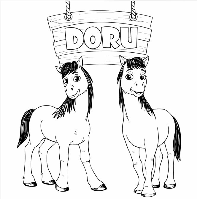 Doru Boyama Sayfası - Doru the Foal Coloring Pages - صفحات تلوين المهر دورو