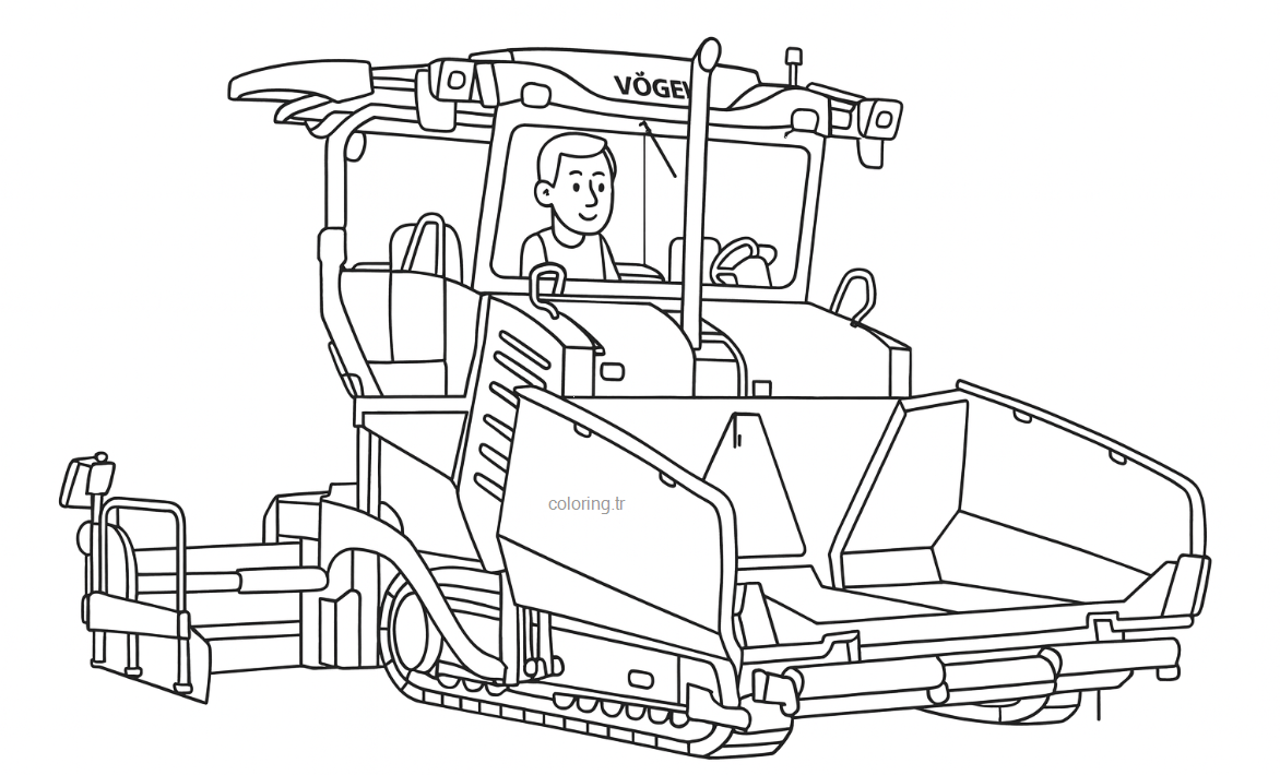 İş makineleri boyama, Asfalt serici, Finişer boyama