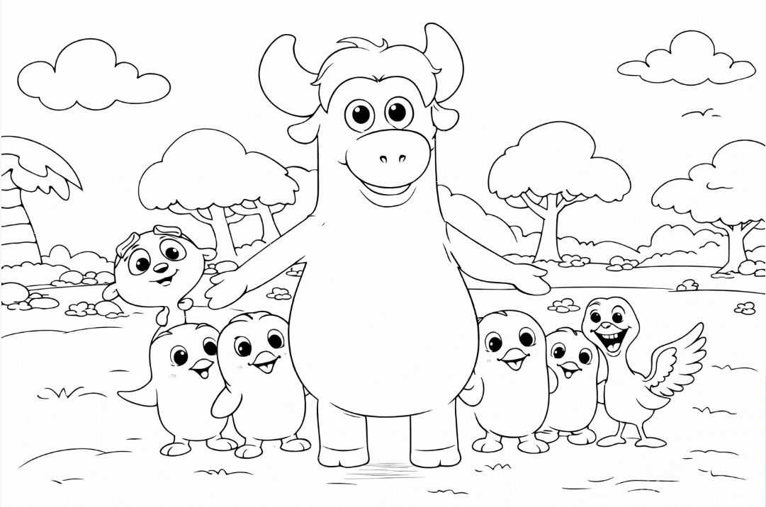 Kaptan Pengu ve Arkadaşları Boyama Sayfası