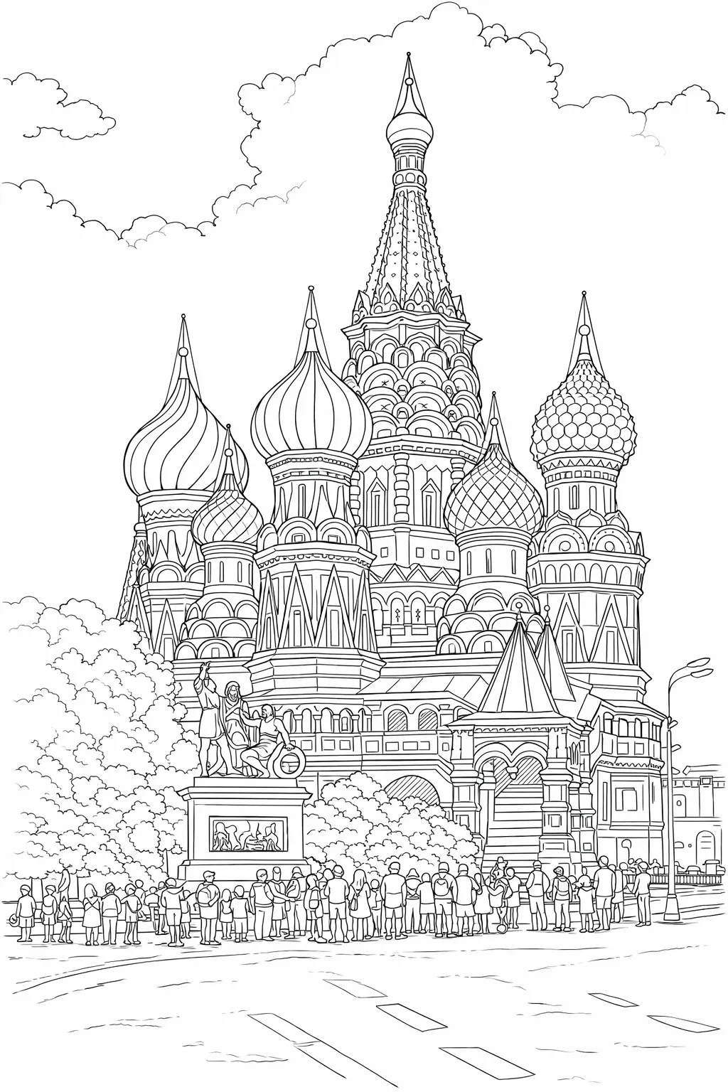 Kremlin Sarayı Rusya Boyama Sayfası