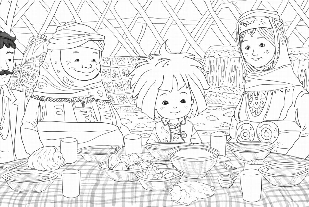 Maysa ve Bulut Boyama Sayfası - Maysa and Shepherd Bulut Coloring Pages - صفحات تلوين مايسا والراعي بولوت