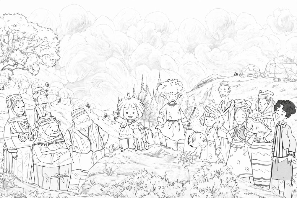 Maysa ve Bulut Boyama Sayfası - Maysa and Shepherd Bulut Coloring Pages - صفحات تلوين مايسا والراعي بولوت