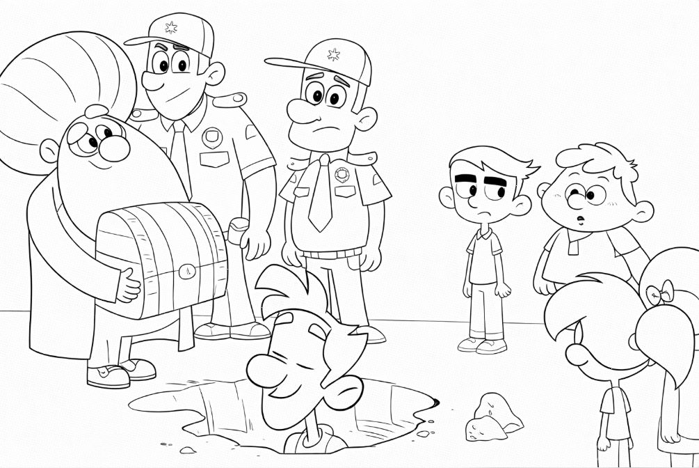 Kerem, Zehra ve Nasreddin Hoca macera boyama çizimi - Kerem, Zehra and Nasreddin Hodja adventure coloring drawing - رسم تلوين مغامرة كرم وزهرة ونصر الدين هوجا