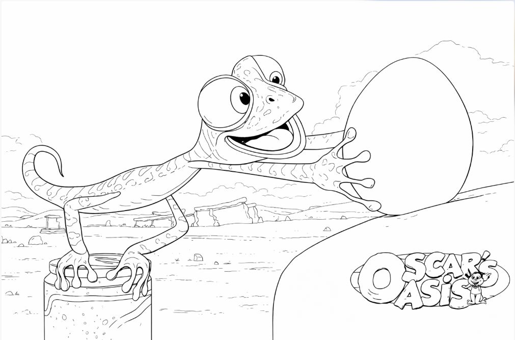 Oskar Çöllerde Boyama Sayfası - Oscar's Oasis Coloring Pages - صفحات تلوين أوسكار واحة
