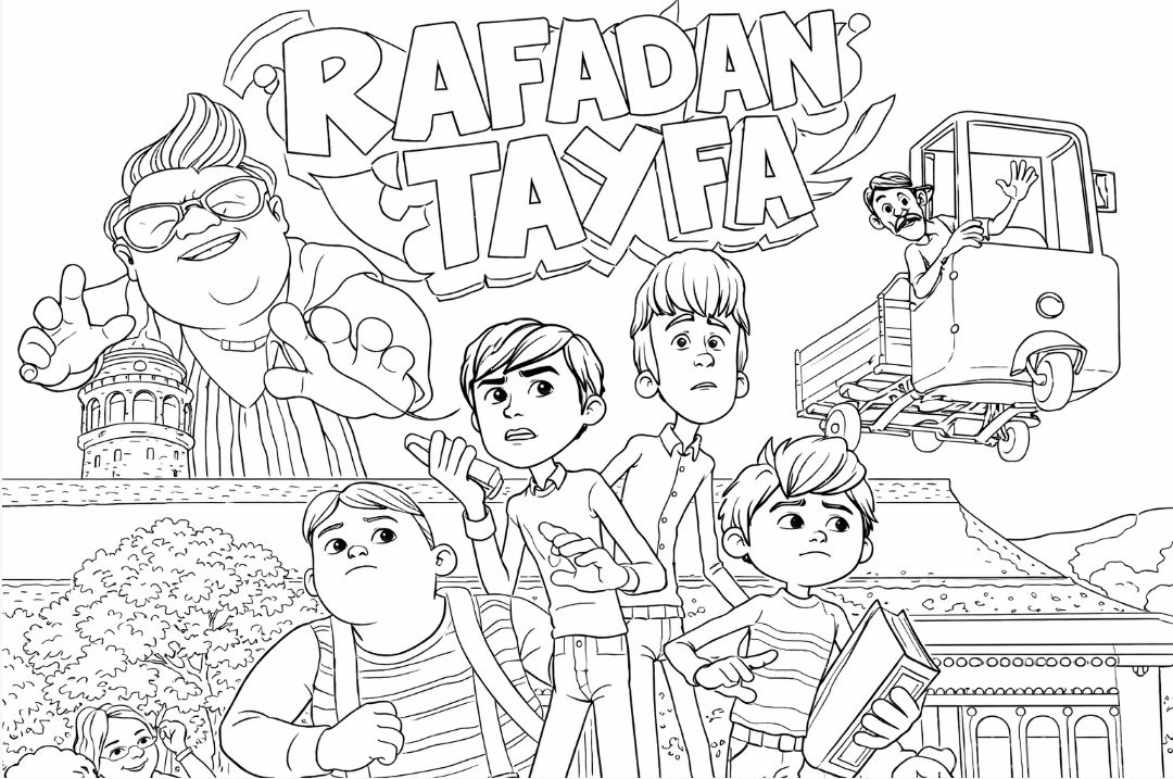 Rafadan Tayfa Dehliz Macerası Boyama Sayfası