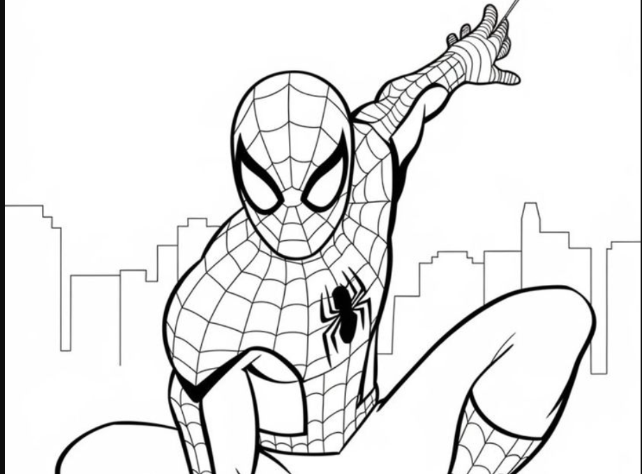 Spiderman (Örümcek Adam) Boyama