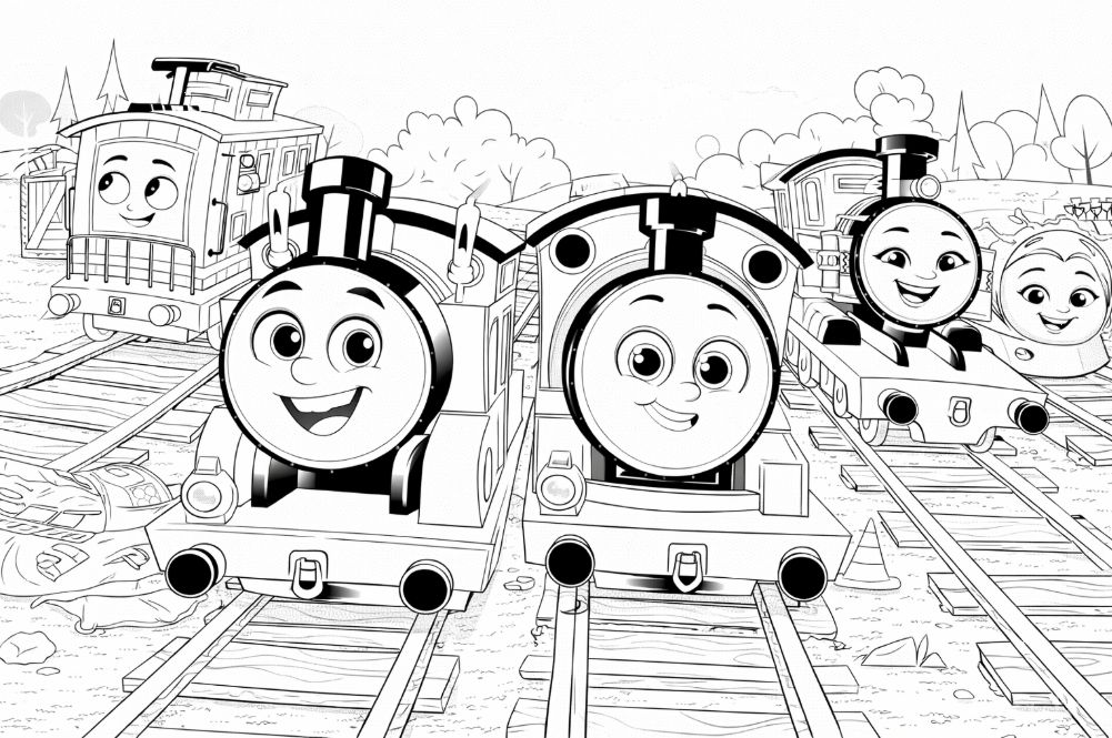 Sodor Adası Trenleri Boyama - Trains of Sodor Island Coloring - تلوين قطارات جزيرة سودور
