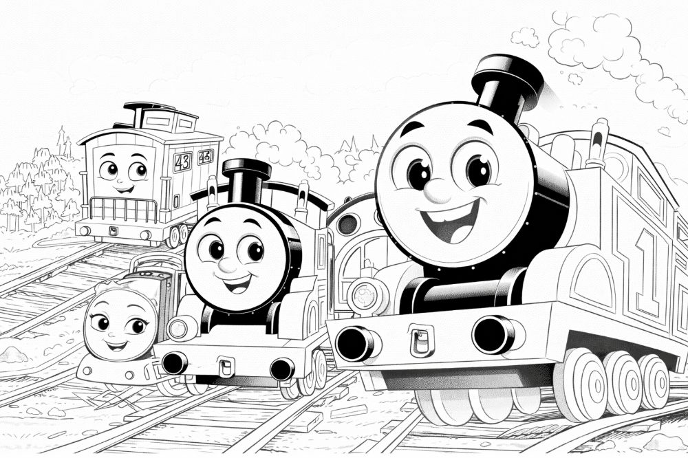 Thomas ve Arkadaşları Yazdırılabilir Sayfalar - Thomas and Friends Printable Sheets - أوراق تلوين توماس والأصدقاء للطباعة