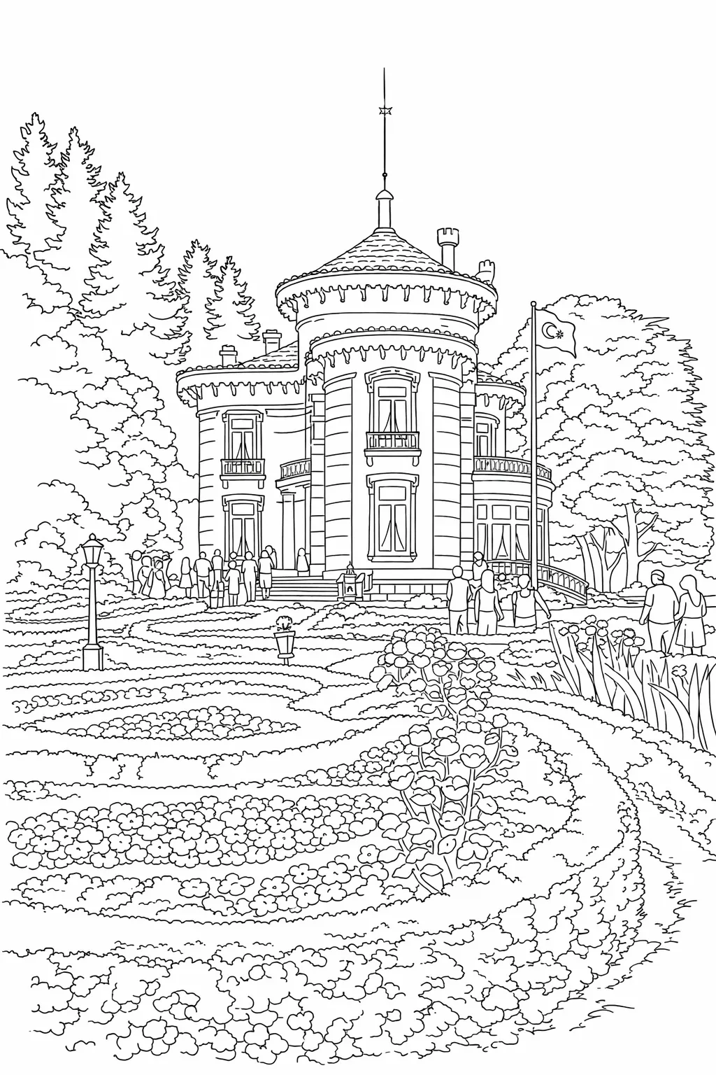 Trabzon Atatürk Köşkü Boyama Sayfası