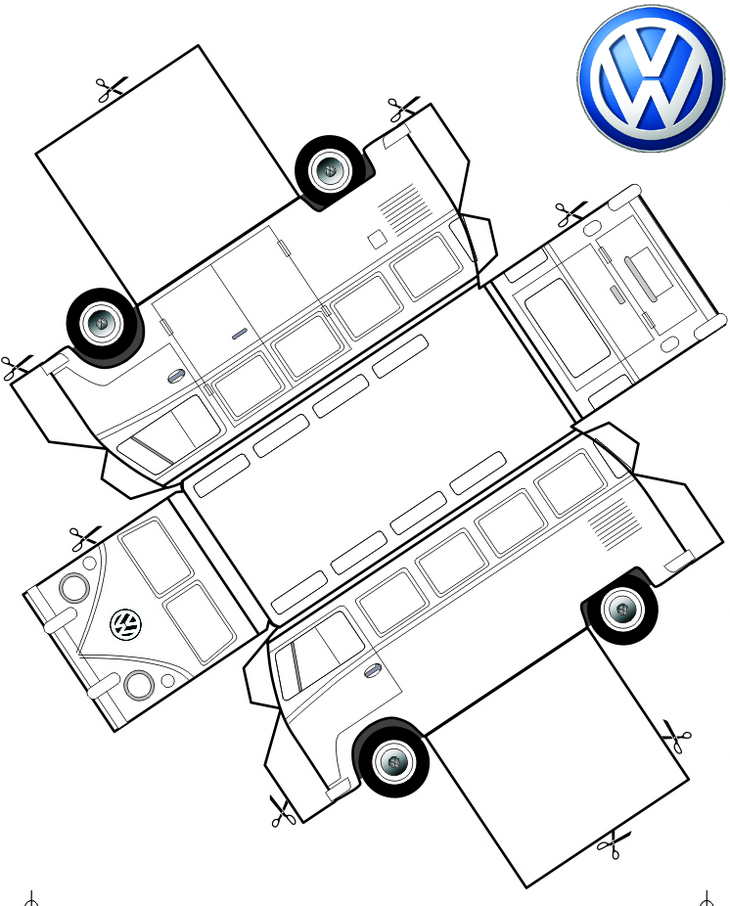 Maket Volkswagen minibüs yapımı